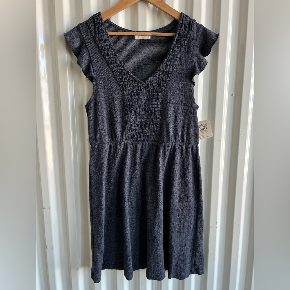 Elegant Blue Midi Dress